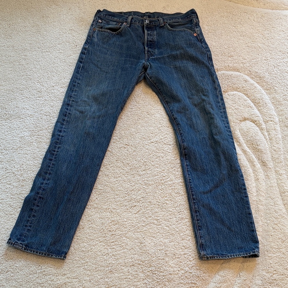 Levi Strauss 501 button fly Classic Blue Denim Jeans